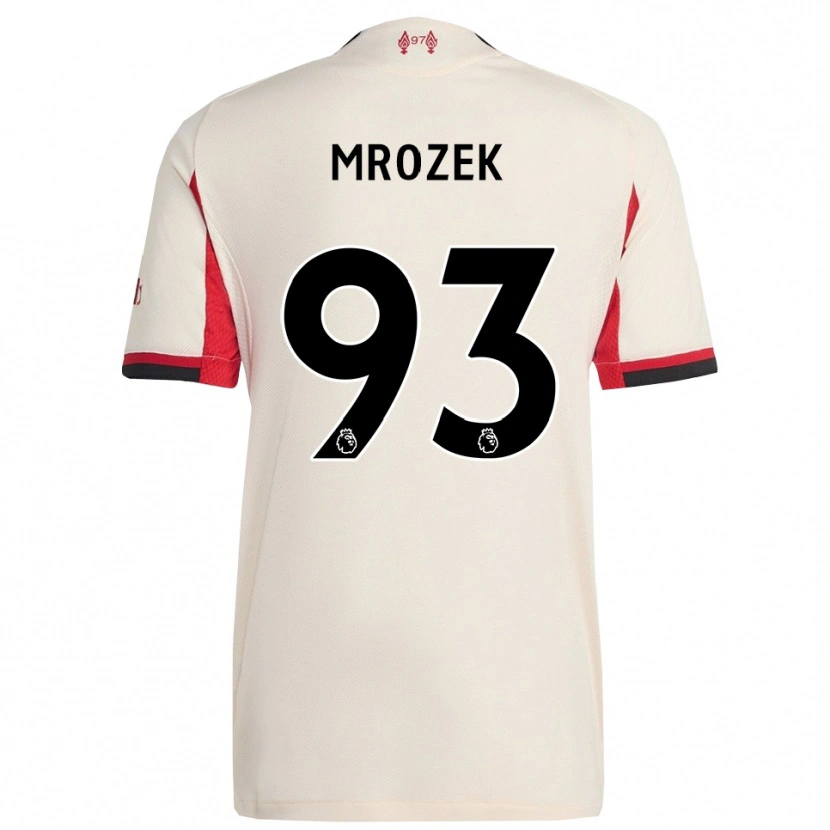 Danxen Criança Camisola Fabian Mrozek #93 Branco Preto Alternativa 2025/26 Camisa