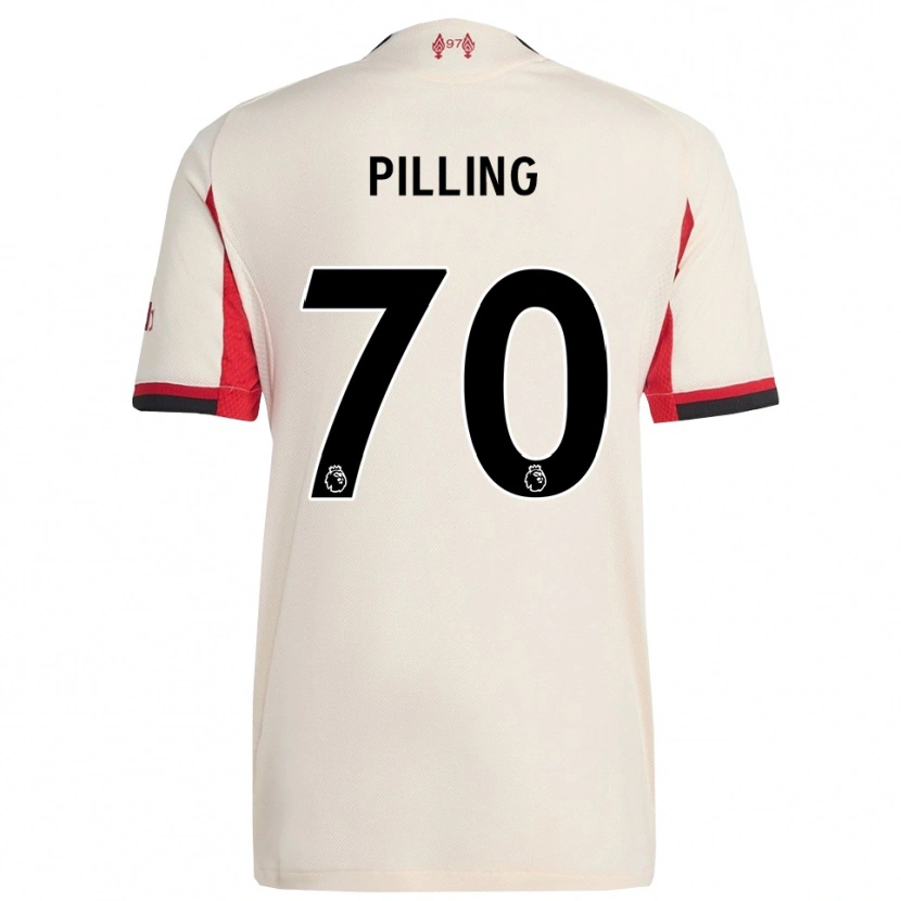 Danxen Criança Camisola Tommy Pilling #70 Branco Preto Alternativa 2025/26 Camisa