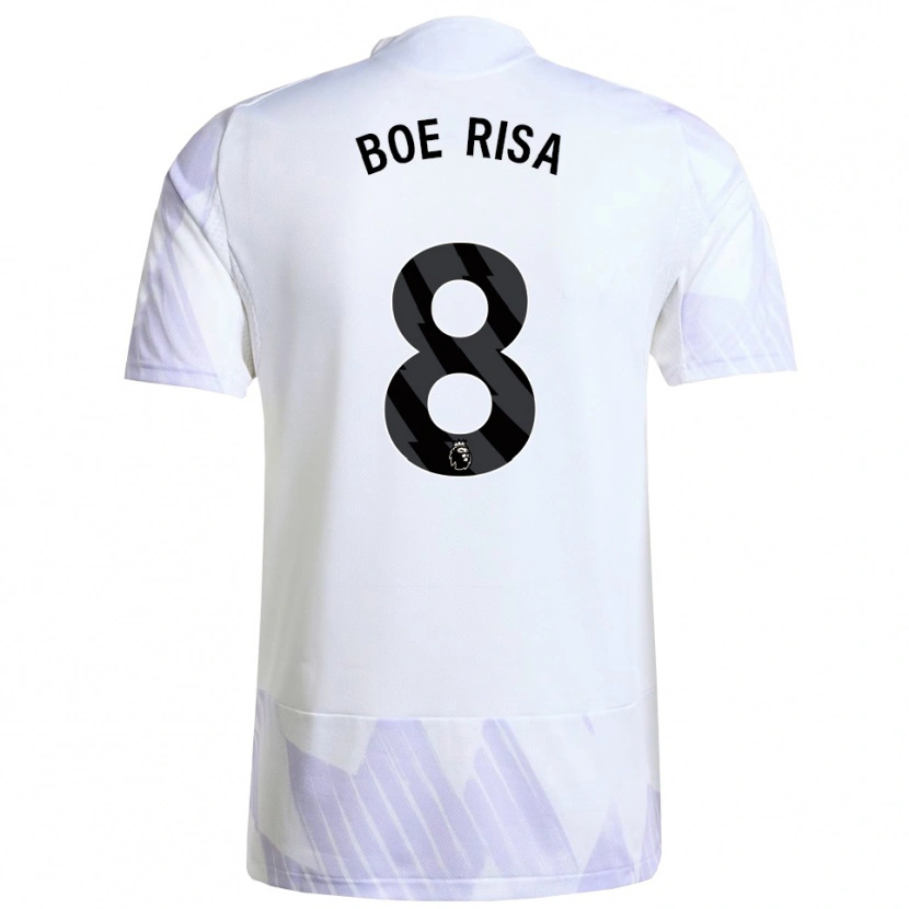 Danxen Criança Camisola Vilde Boe Risa #8 Branco Roxo Roxo Alternativa 2025/26 Camisa