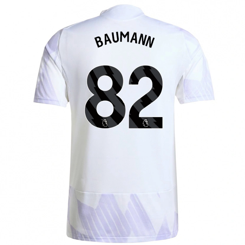 Danxen Criança Camisola Zach Baumann #82 Branco Roxo Roxo Alternativa 2025/26 Camisa