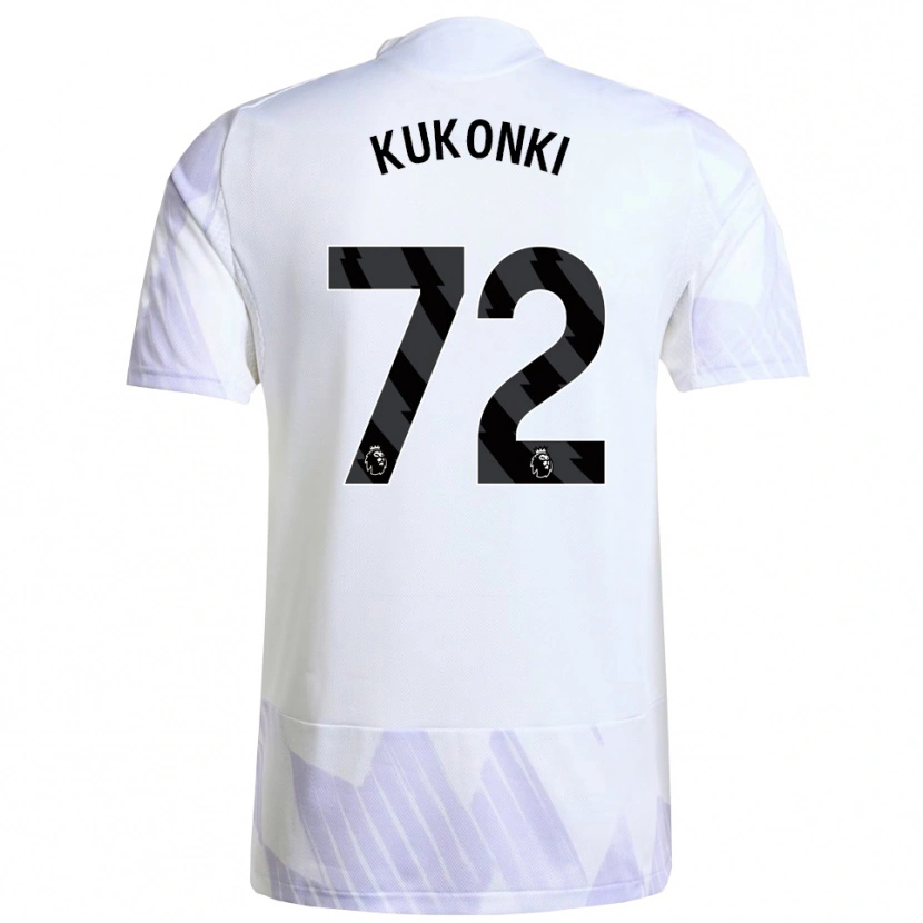 Danxen Criança Camisola Godwill Kukonki #72 Branco Roxo Roxo Alternativa 2025/26 Camisa