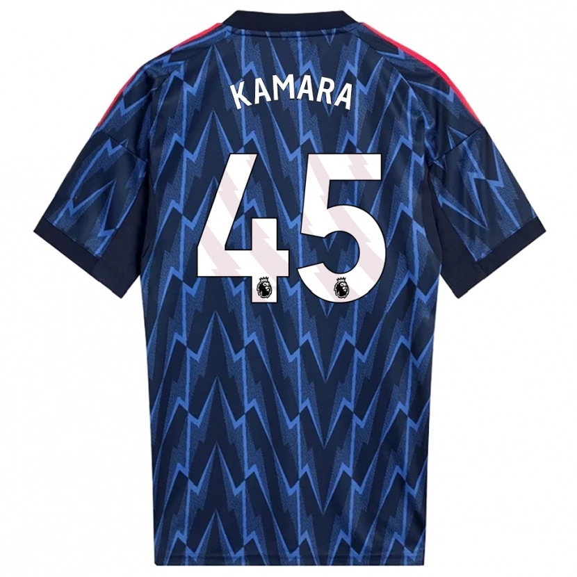 Danxen Criança Camisola Osman Kamara #45 Marinho Vermelho Alternativa 2025/26 Camisa