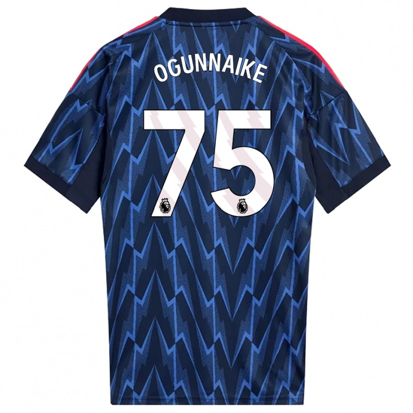 Danxen Criança Camisola Josh Ogunnaike #75 Marinho Vermelho Alternativa 2025/26 Camisa