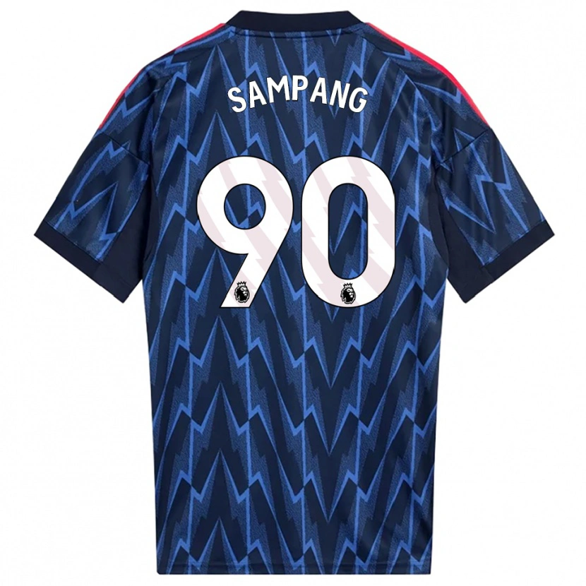 Danxen Criança Camisola Saurap Sampang #90 Marinho Vermelho Alternativa 2025/26 Camisa