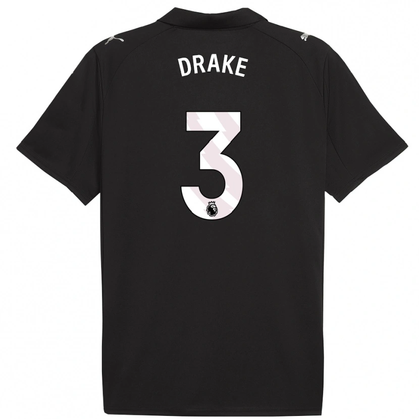 Danxen Criança Camisola Leke Drake #3 Preto Branco Alternativa 2025/26 Camisa