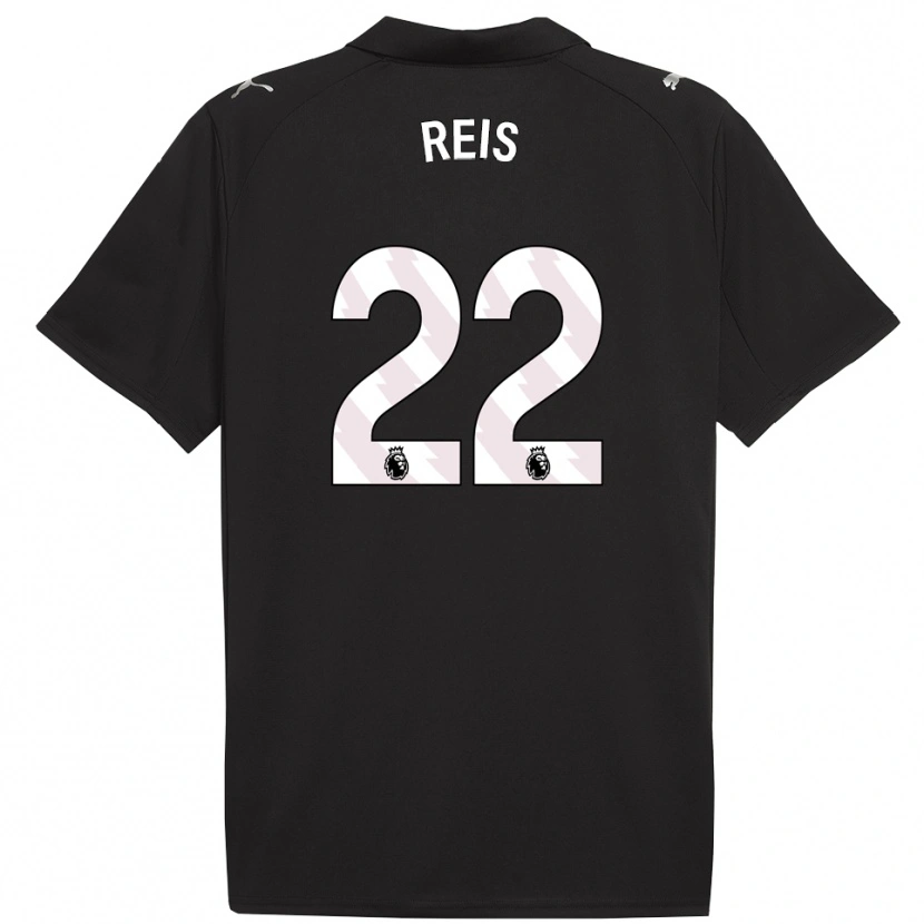 Danxen Criança Camisola Vitor Reis #22 Preto Branco Alternativa 2025/26 Camisa