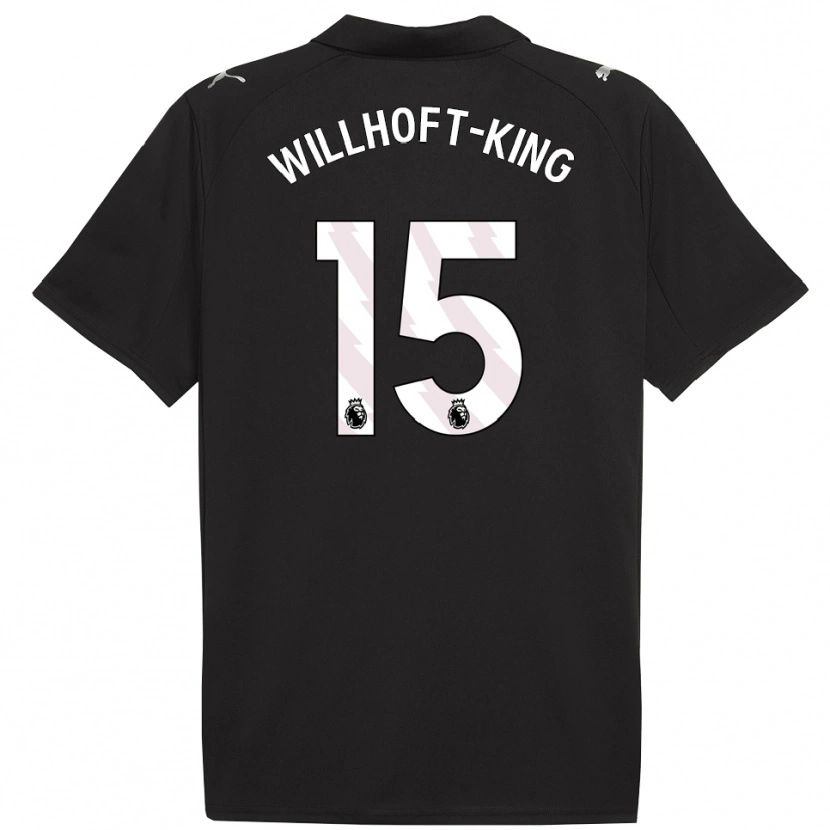 Danxen Criança Camisola Han Willhoft-King #15 Preto Branco Alternativa 2025/26 Camisa
