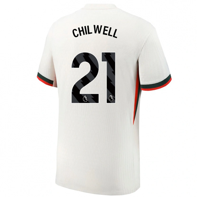 Danxen Criança Camisola Ben Chilwell #21 Branco Verde Alternativa 2025/26 Camisa