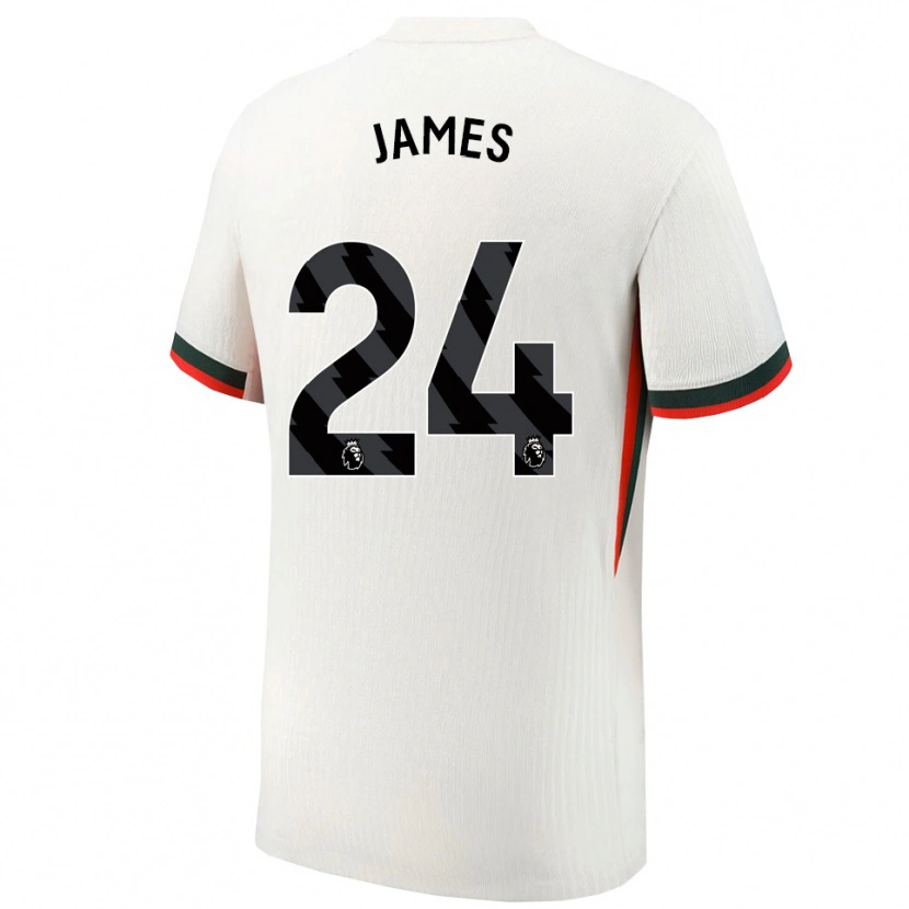 Danxen Criança Camisola Reece James #24 Branco Verde Alternativa 2025/26 Camisa