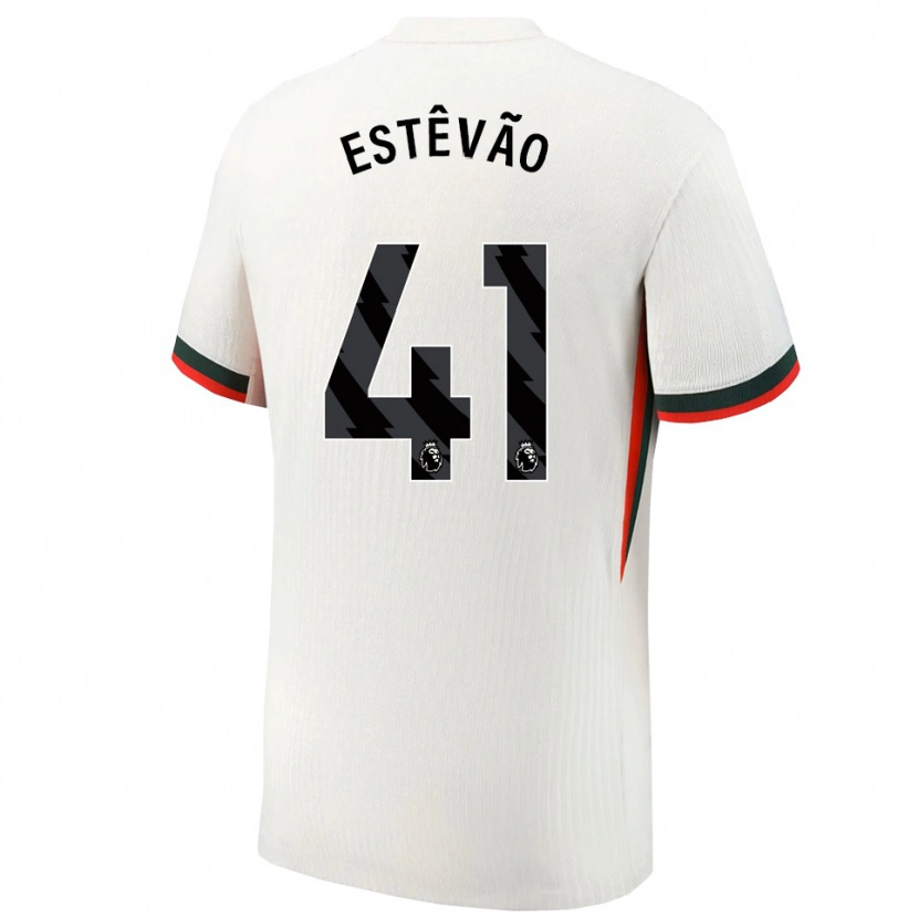 Danxen Criança Camisola Estêvão #41 Branco Verde Alternativa 2025/26 Camisa