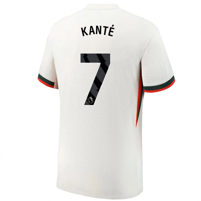 Danxen Criança Camisola N'golo Kante #7 Branco Verde Alternativa 2025/26 Camisa