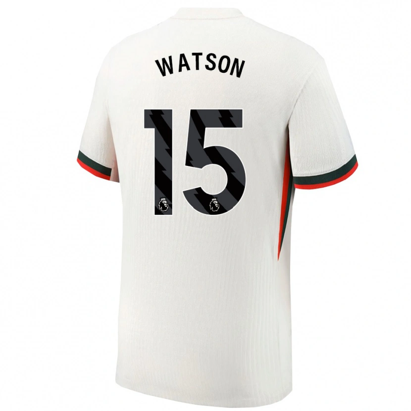 Danxen Criança Camisola Reggie Watson #15 Branco Verde Alternativa 2025/26 Camisa