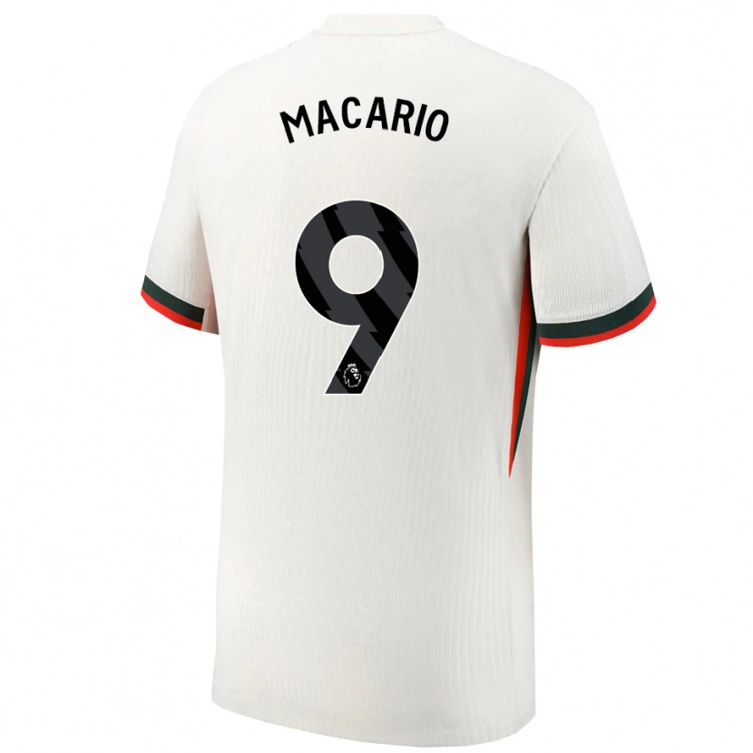 Danxen Criança Camisola Catarina Macario #9 Branco Verde Alternativa 2025/26 Camisa