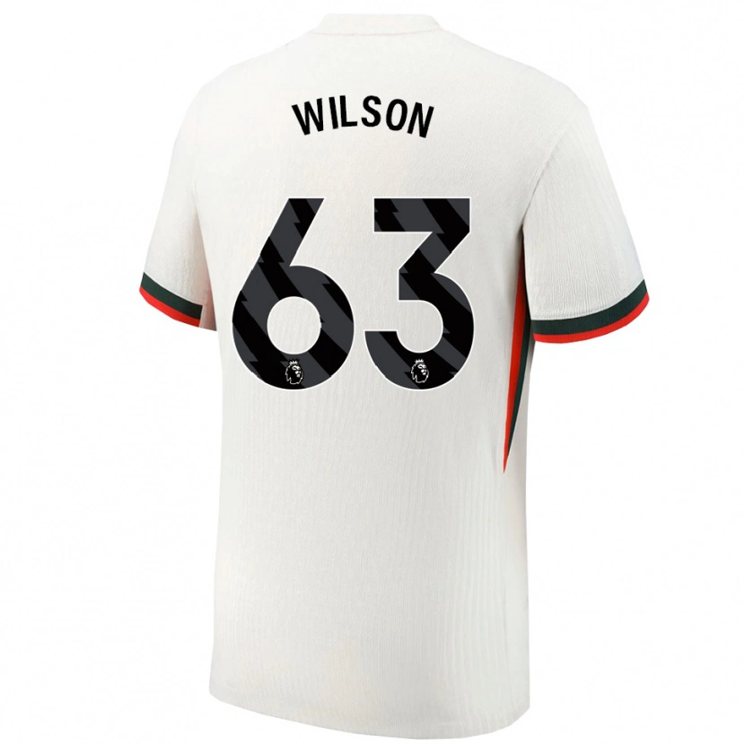 Danxen Criança Camisola Kaiden Wilson #63 Branco Verde Alternativa 2025/26 Camisa