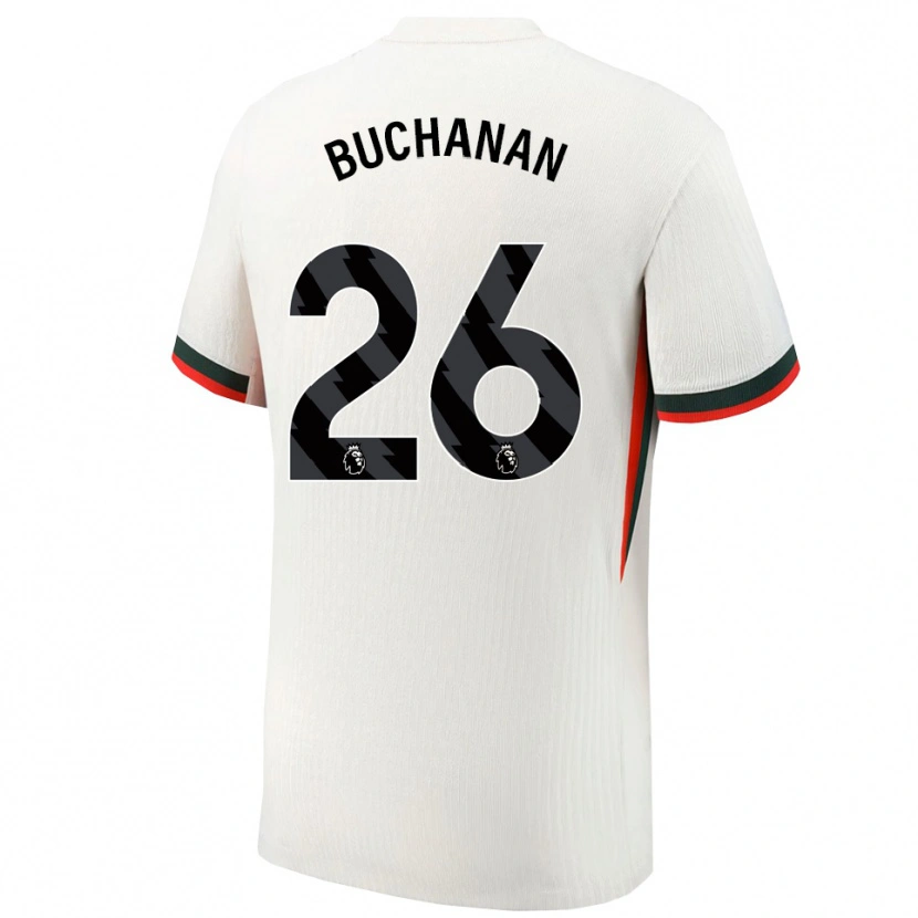 Danxen Criança Camisola Kadeisha Buchanan #26 Branco Verde Alternativa 2025/26 Camisa