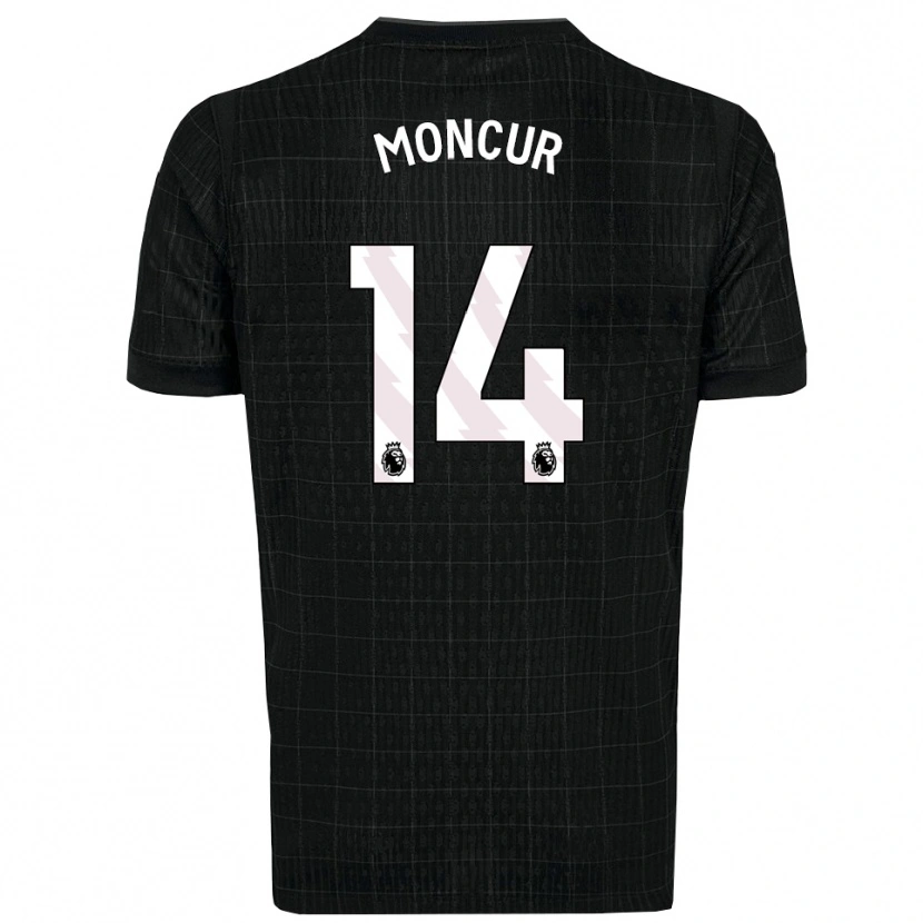 Danxen Criança Camisola Ronny Moncur #14 Preto Cinza Alternativa 2025/26 Camisa