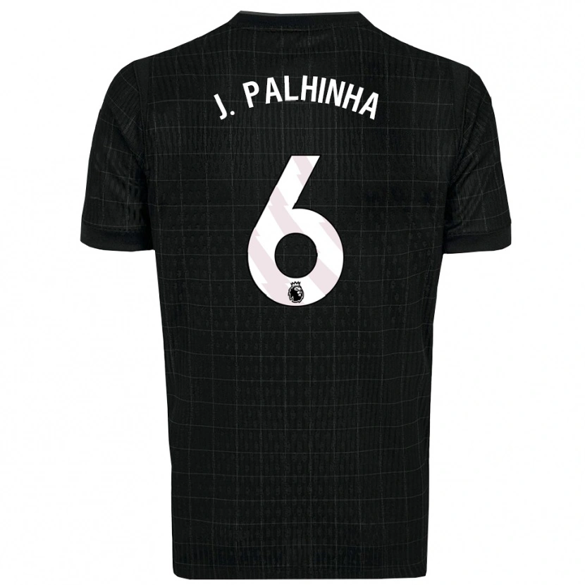 Danxen Criança Camisola João Palhinha #6 Preto Cinza Alternativa 2025/26 Camisa