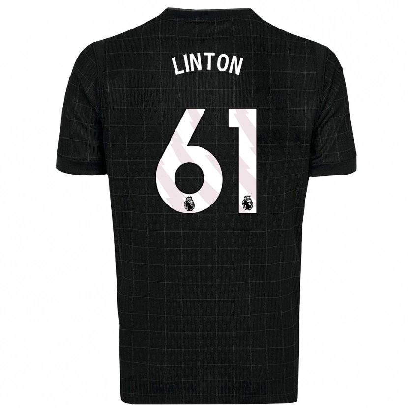 Danxen Criança Camisola Jahziah Linton #61 Preto Cinza Alternativa 2025/26 Camisa