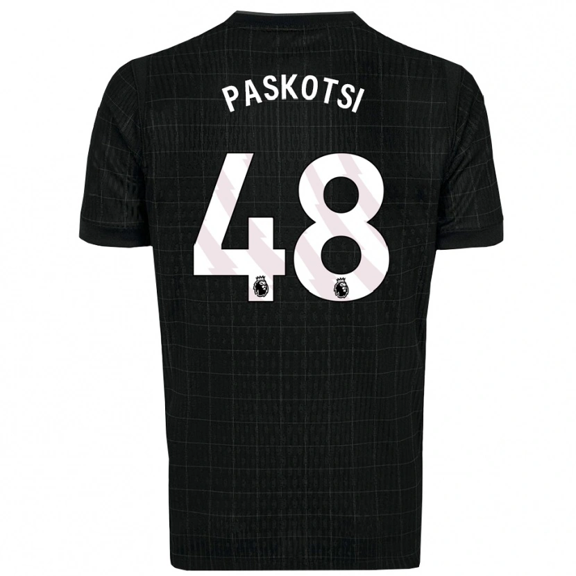 Danxen Criança Camisola Maksim Paskotsi #48 Preto Cinza Alternativa 2025/26 Camisa
