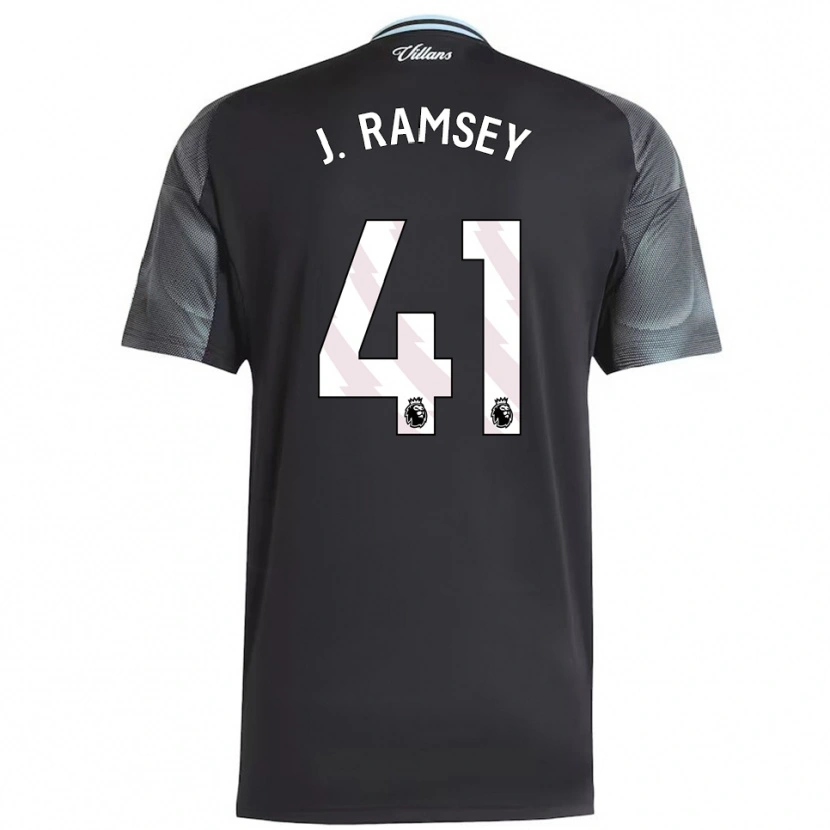 Danxen Criança Camisola Jacob Ramsey #41 Preto Azul Celeste Alternativa 2025/26 Camisa
