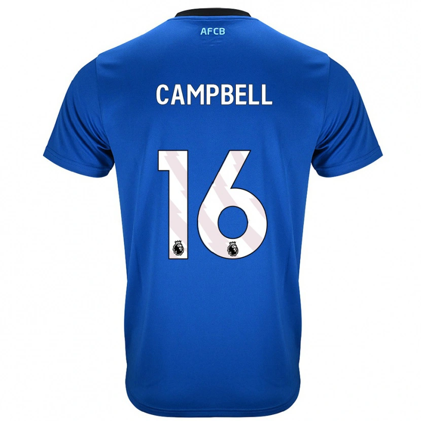 Danxen Criança Camisola Zhaviah Campbell #16 Azul Preto Alternativa 2025/26 Camisa