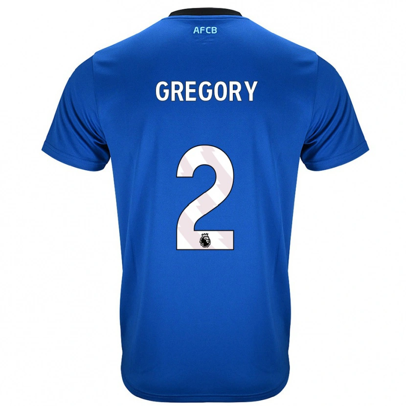 Danxen Criança Camisola Karlos Gregory #2 Azul Preto Alternativa 2025/26 Camisa