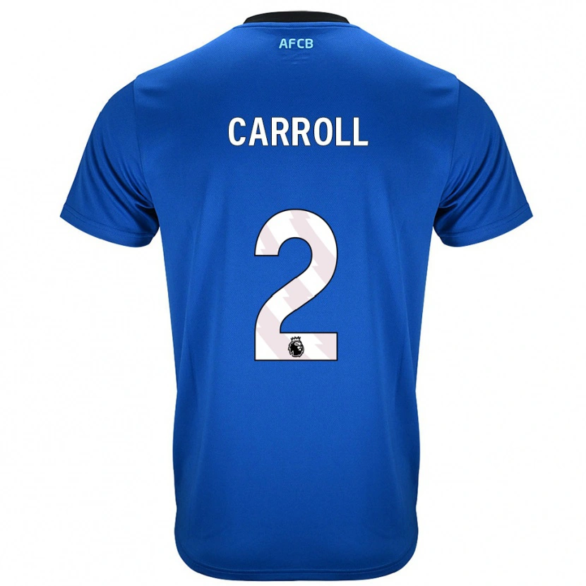 Danxen Criança Camisola Ryan Carroll #2 Azul Preto Alternativa 2025/26 Camisa