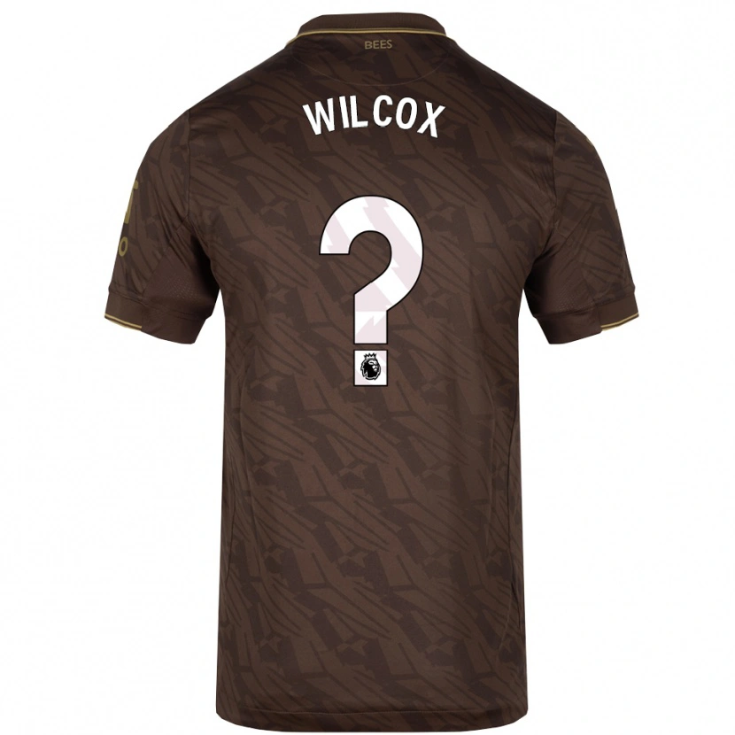 Danxen Criança Camisola Max Wilcox #0 Marrom Dourado Alternativa 2025/26 Camisa