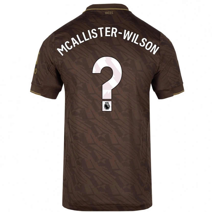 Danxen Criança Camisola Zack Mcallister-Wilson #0 Marrom Dourado Alternativa 2025/26 Camisa