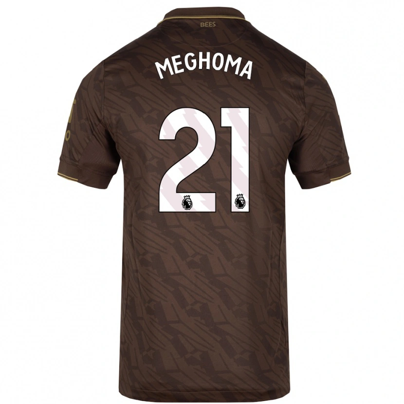 Danxen Criança Camisola Jayden Meghoma #21 Marrom Dourado Alternativa 2025/26 Camisa
