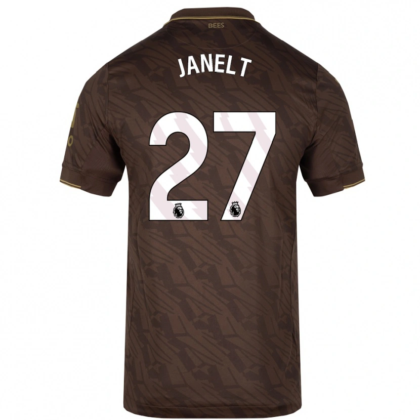 Danxen Criança Camisola Vitaly Janelt #27 Marrom Dourado Alternativa 2025/26 Camisa