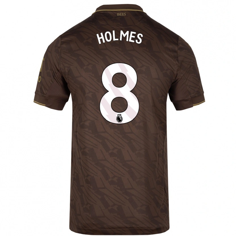 Danxen Criança Camisola Mollie Holmes #8 Marrom Dourado Alternativa 2025/26 Camisa