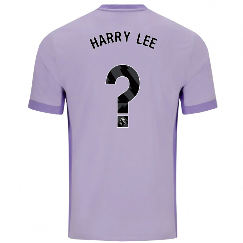 Danxen Criança Camisola Harry Lee #0 Roxo Taro Branco Alternativa 2025/26 Camisa