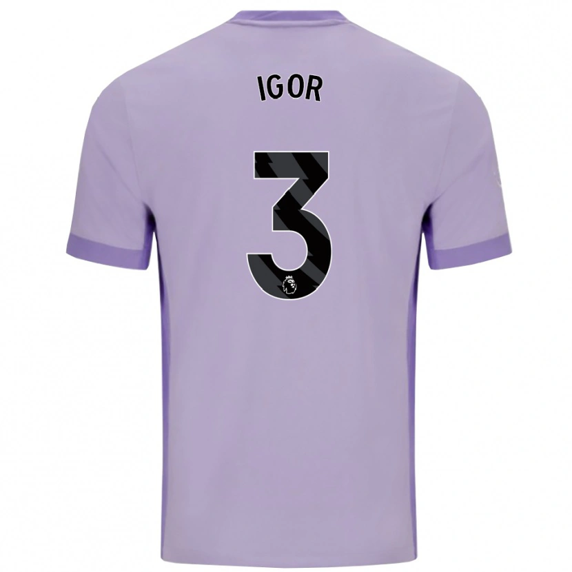 Danxen Criança Camisola Igor #3 Roxo Taro Branco Alternativa 2025/26 Camisa