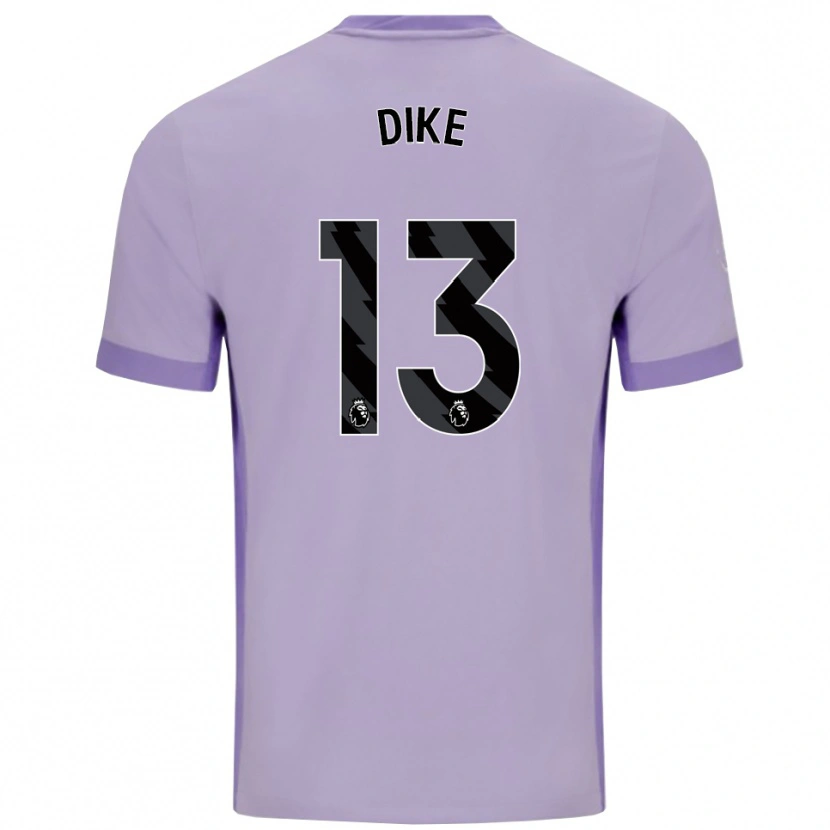 Danxen Criança Camisola Michael Dike #13 Roxo Taro Branco Alternativa 2025/26 Camisa