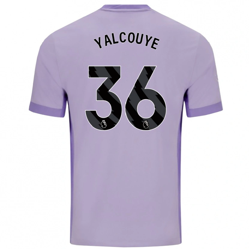 Danxen Criança Camisola Malick Yalcouyé #36 Roxo Taro Branco Alternativa 2025/26 Camisa