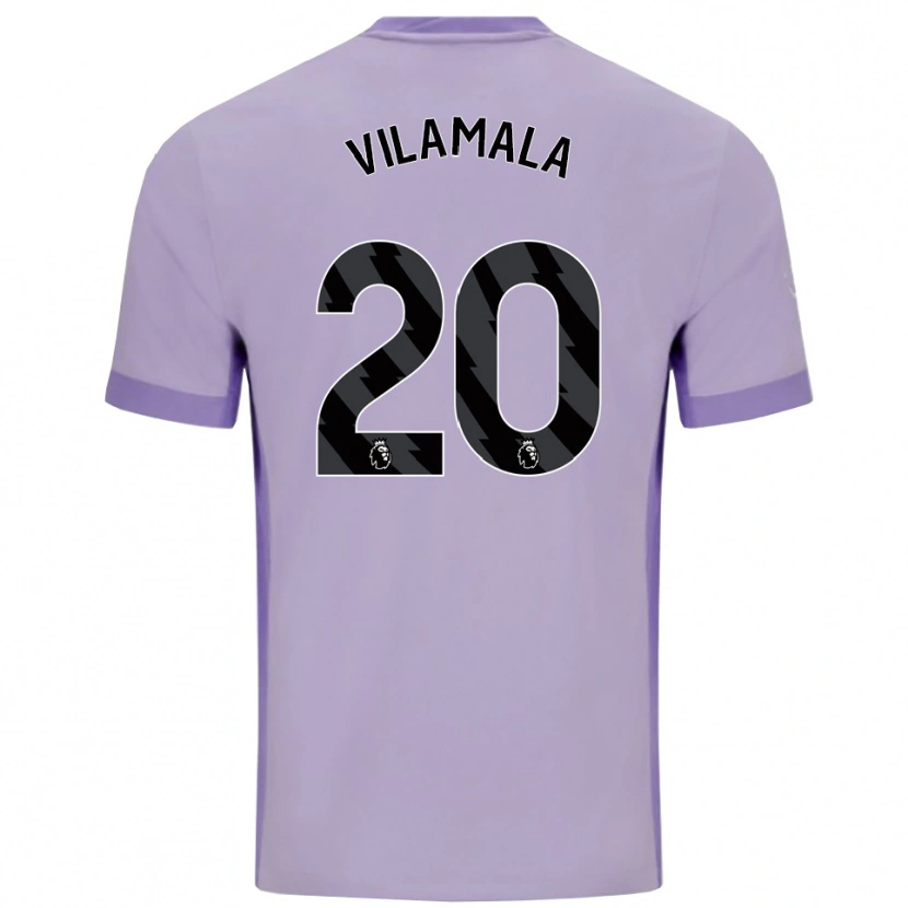 Danxen Criança Camisola Bruna Vilamala #20 Roxo Taro Branco Alternativa 2025/26 Camisa