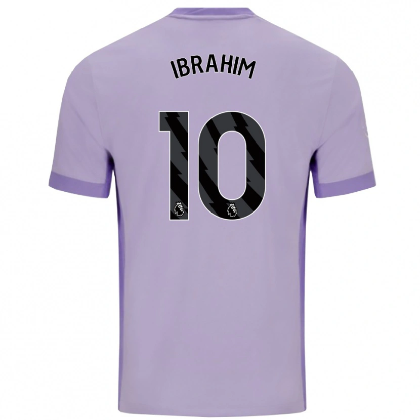 Danxen Criança Camisola Younes Ibrahim #10 Roxo Taro Branco Alternativa 2025/26 Camisa