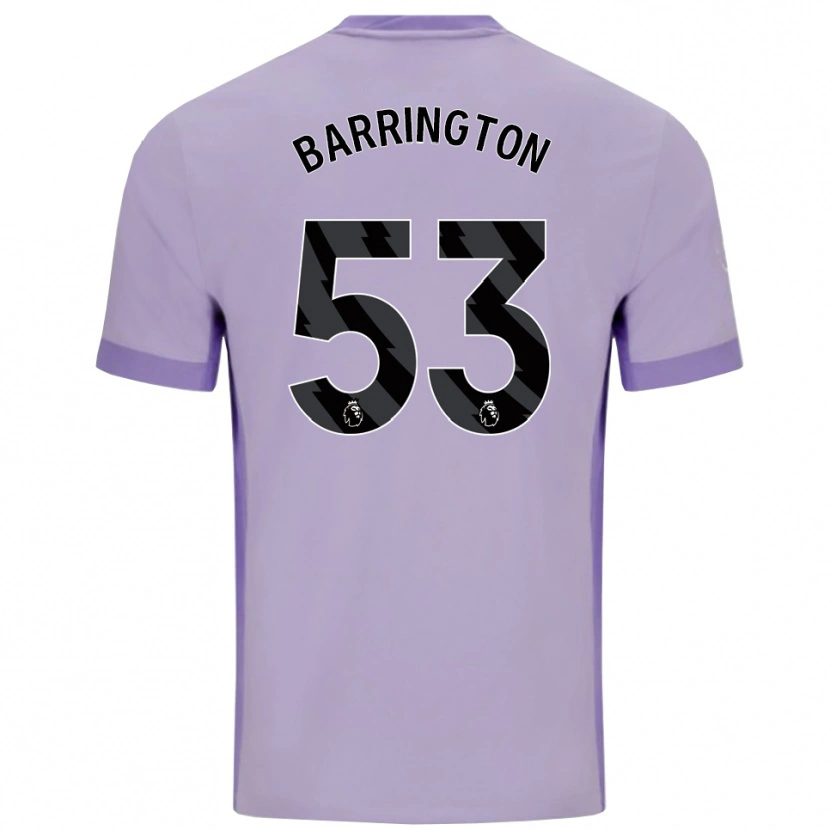 Danxen Criança Camisola Luca Barrington #53 Roxo Taro Branco Alternativa 2025/26 Camisa