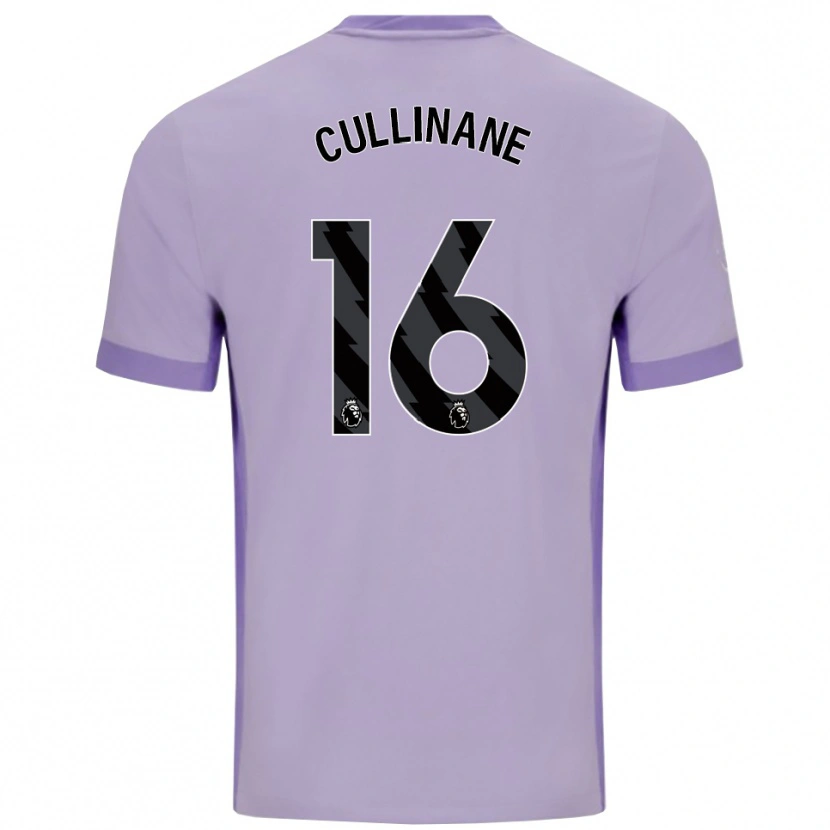 Danxen Criança Camisola Billy-Ray Cullinane #16 Roxo Taro Branco Alternativa 2025/26 Camisa