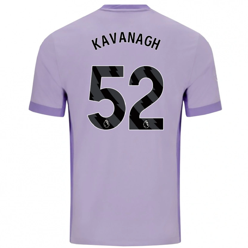 Danxen Criança Camisola Leigh Kavanagh #52 Roxo Taro Branco Alternativa 2025/26 Camisa