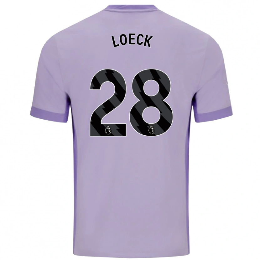 Danxen Criança Camisola Melina Loeck #28 Roxo Taro Branco Alternativa 2025/26 Camisa