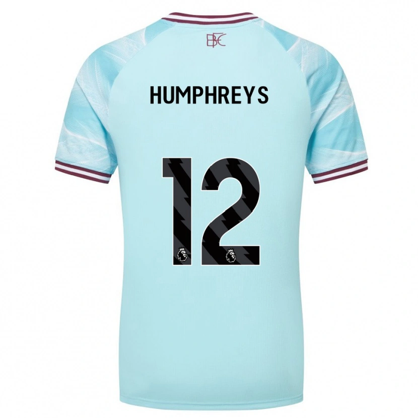 Danxen Criança Camisola Bashir Humphreys #12 Azul Celeste Borgonha Alternativa 2025/26 Camisa