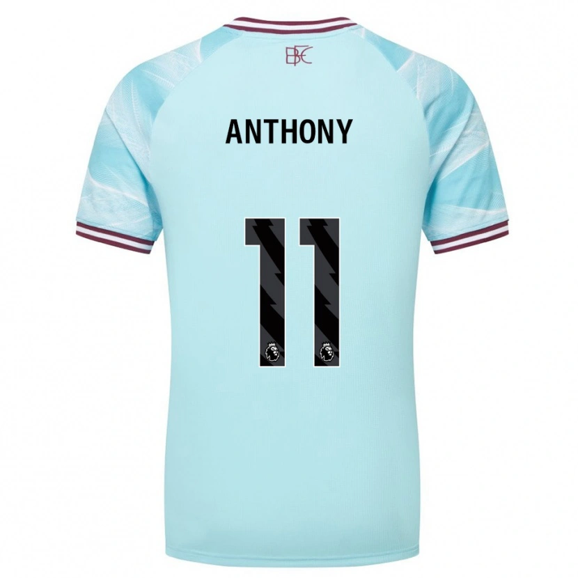 Danxen Criança Camisola Jaidon Anthony #11 Azul Celeste Borgonha Alternativa 2025/26 Camisa
