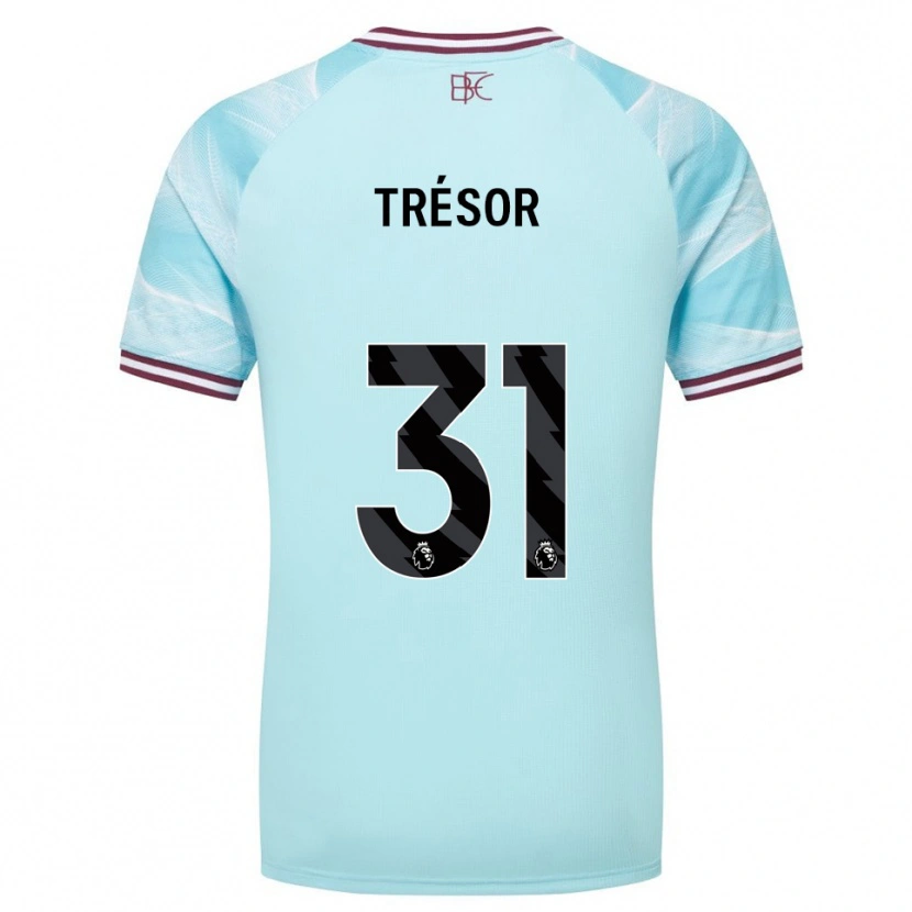 Danxen Criança Camisola Mike Trésor #31 Azul Celeste Borgonha Alternativa 2025/26 Camisa