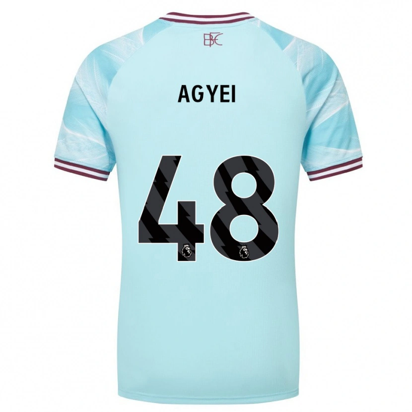 Danxen Criança Camisola Enock Agyei #48 Azul Celeste Borgonha Alternativa 2025/26 Camisa
