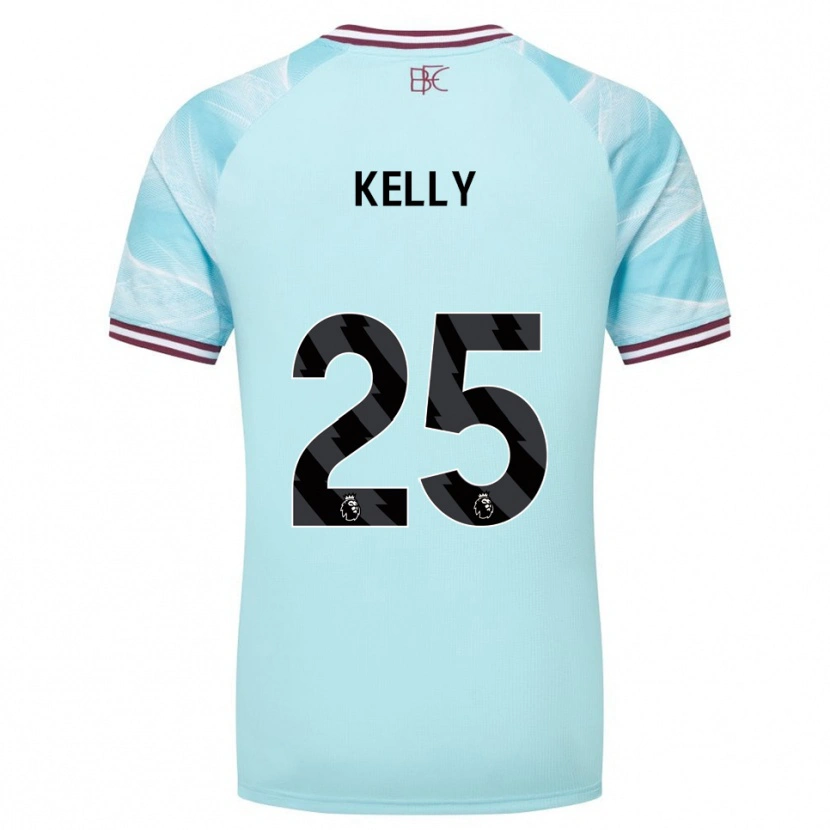 Danxen Criança Camisola Aimee Kelly #25 Azul Celeste Borgonha Alternativa 2025/26 Camisa