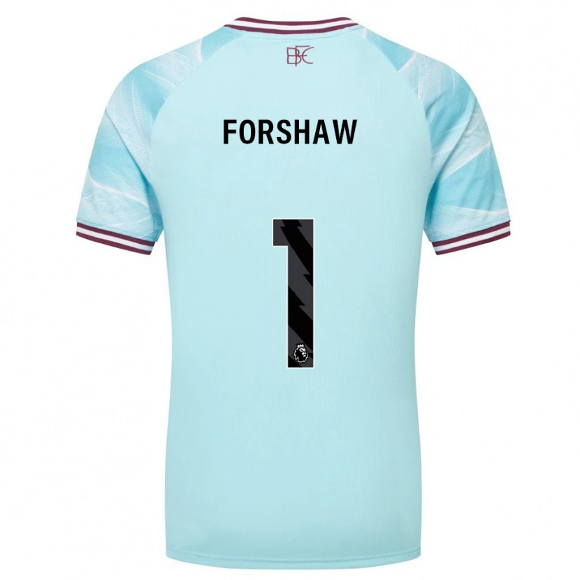 Danxen Criança Camisola Lewis Forshaw #1 Azul Celeste Borgonha Alternativa 2025/26 Camisa