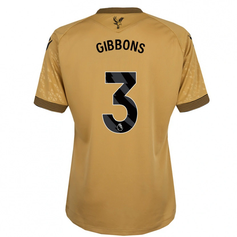 Danxen Criança Camisola Felicity Gibbons #3 Dourado Preto Alternativa 2025/26 Camisa