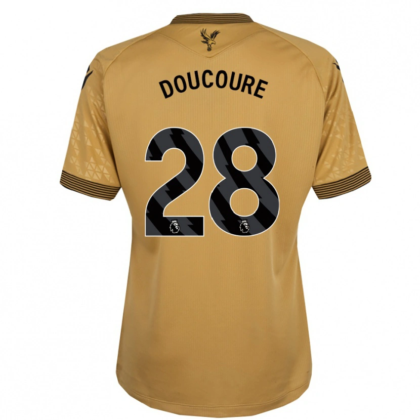Danxen Criança Camisola Cheick Doucouré #28 Dourado Preto Alternativa 2025/26 Camisa